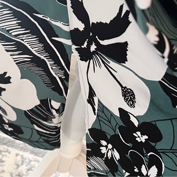 Cuddl duds shortsleeve maxi hi low dress tropical large - Picture 7 of 8